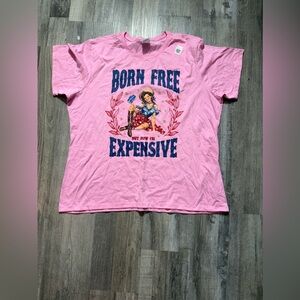 Port & Company Pink Graphic T-Shirt
"Born Free But Now I'm Expensive"XXL…